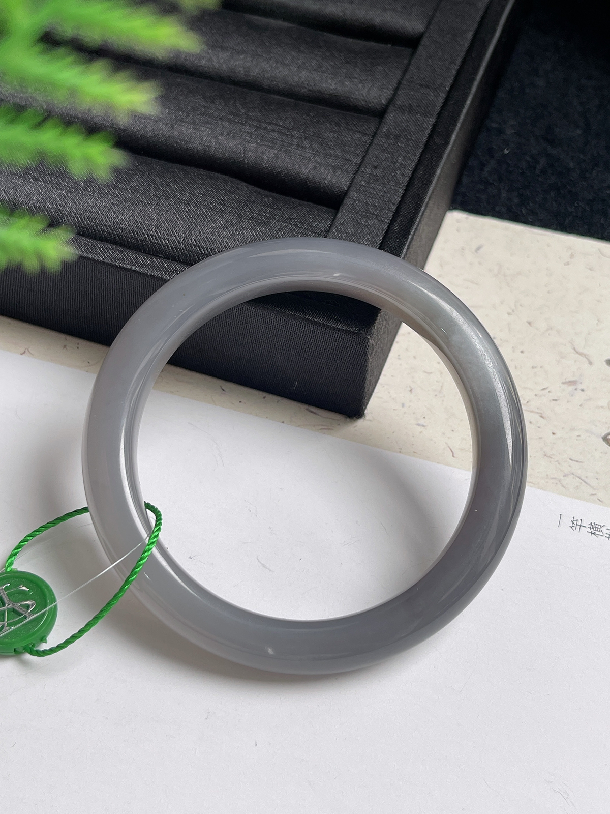 正圈58圈口，和田玉烟紫手镯