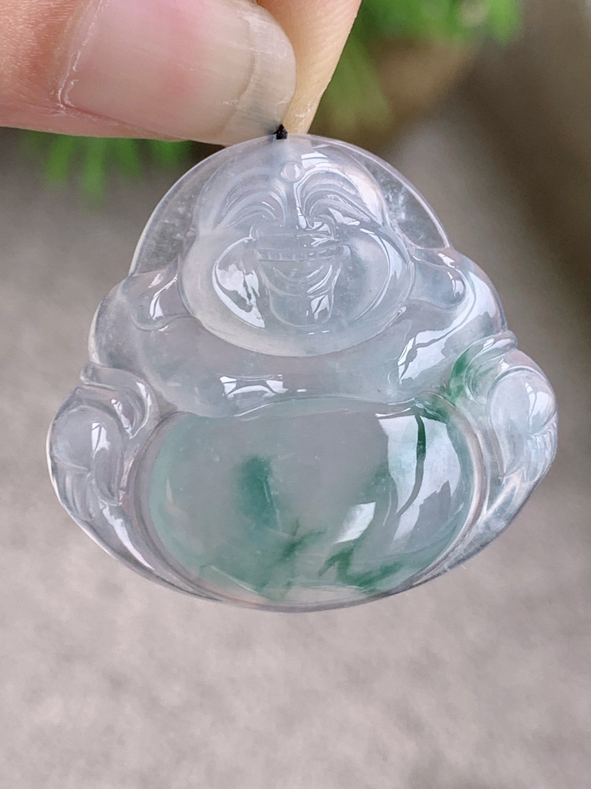 【裸石】高冰飘花佛公吊坠
【说明】缅料 性价比高  
【尺寸】34-31.7-6.3