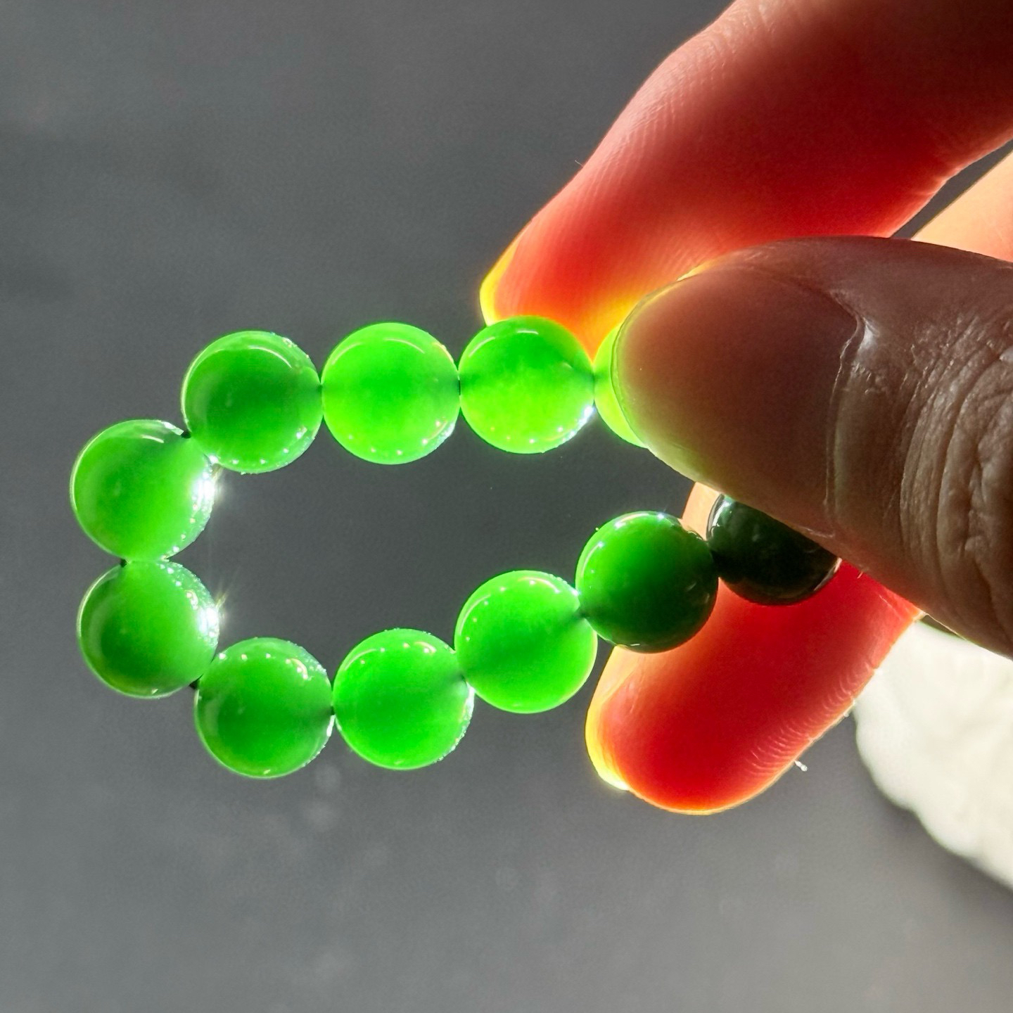 精品老蓝水珠子手串 种好色正 油性十足 种老色正 尺寸7.7