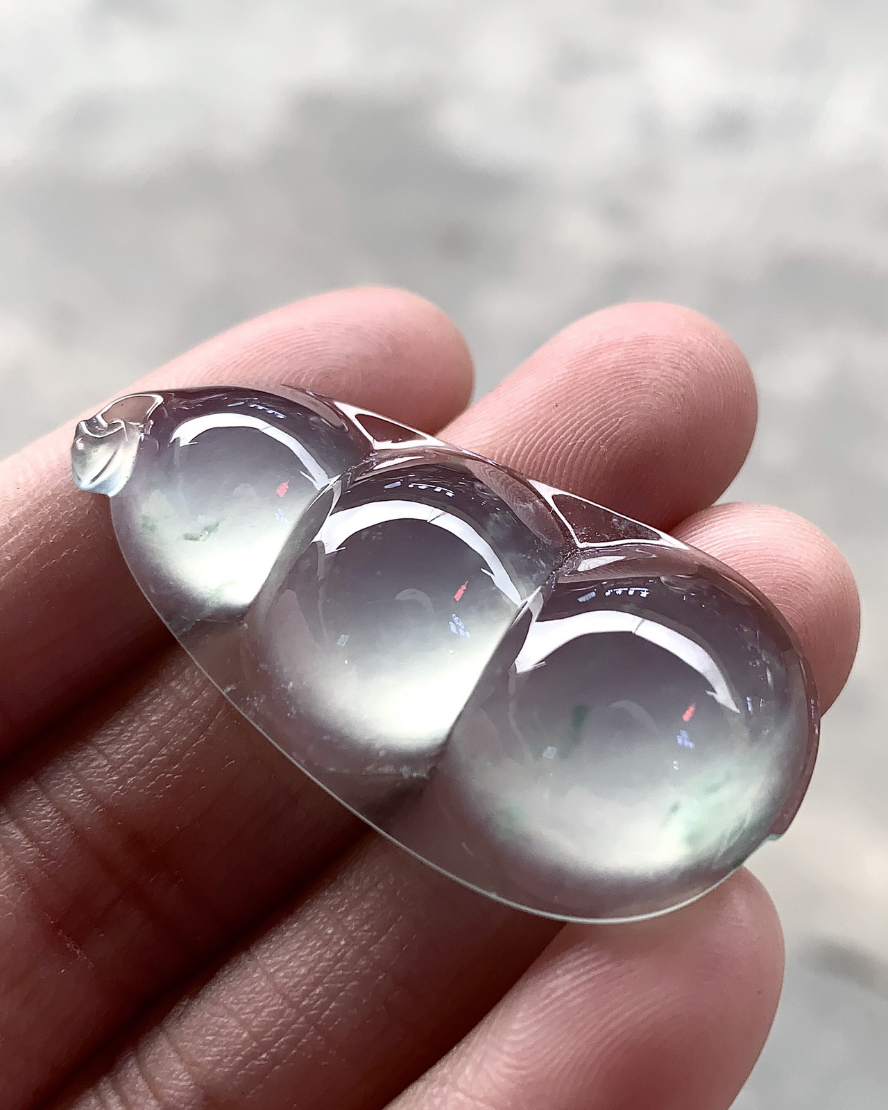 ️ 好肥美的玻璃种福豆，平安多福，简简单单的清素之美
尺寸41×20.8×7.4