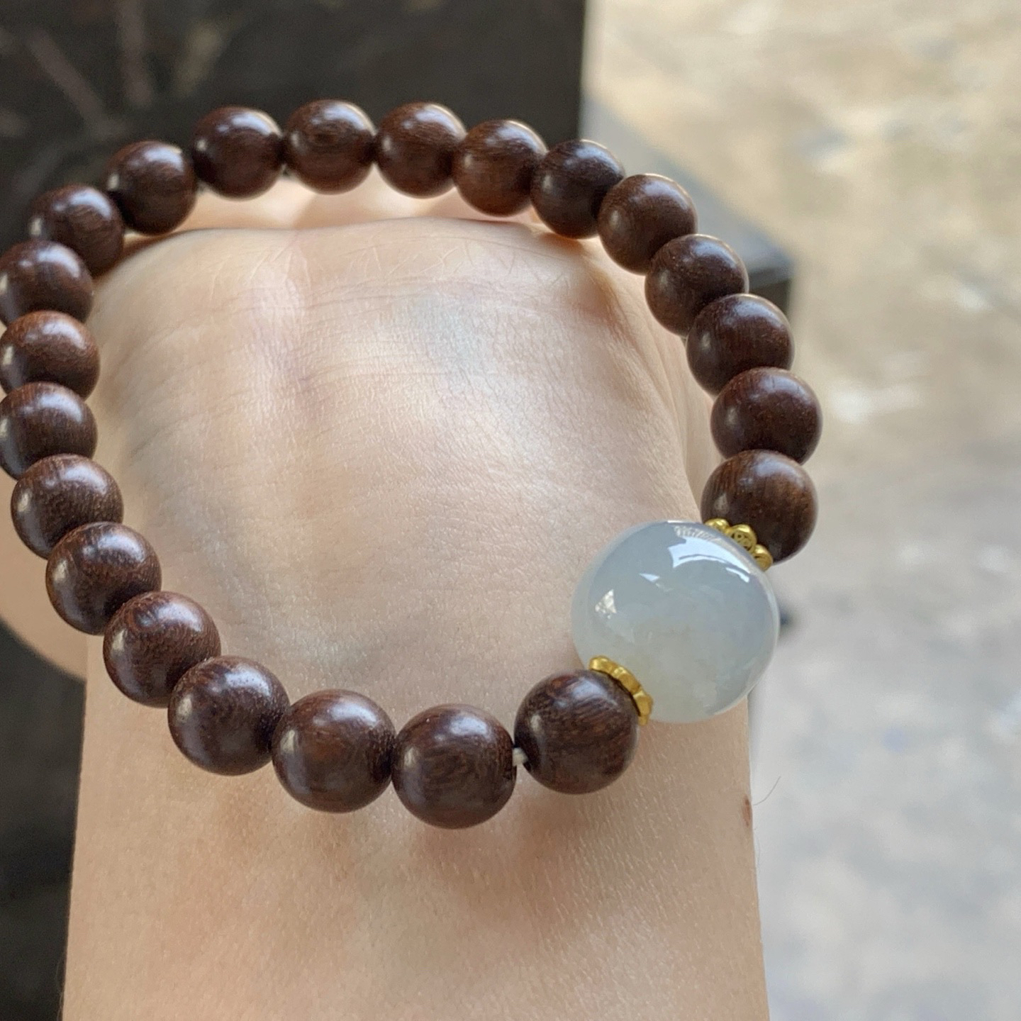 冰蓝手串^_^玉质温润