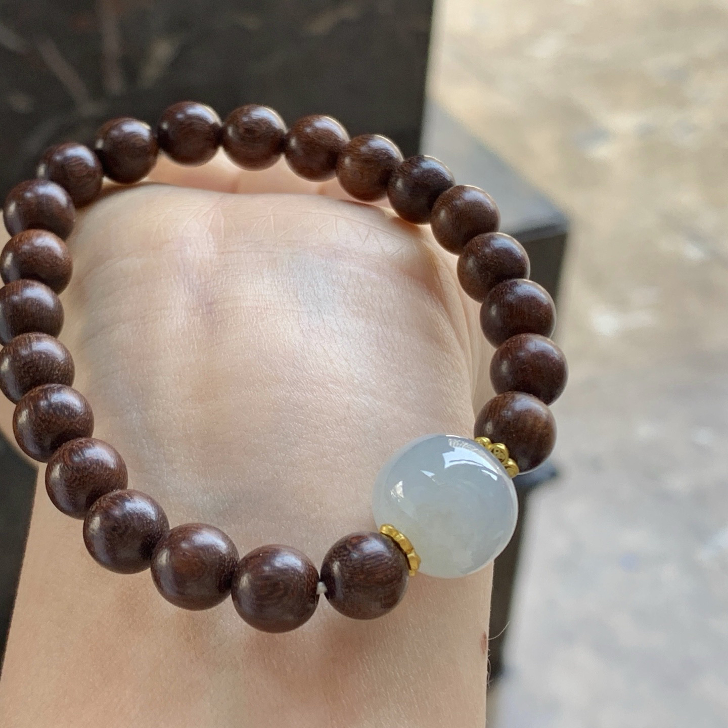 冰蓝手串^_^玉质温润