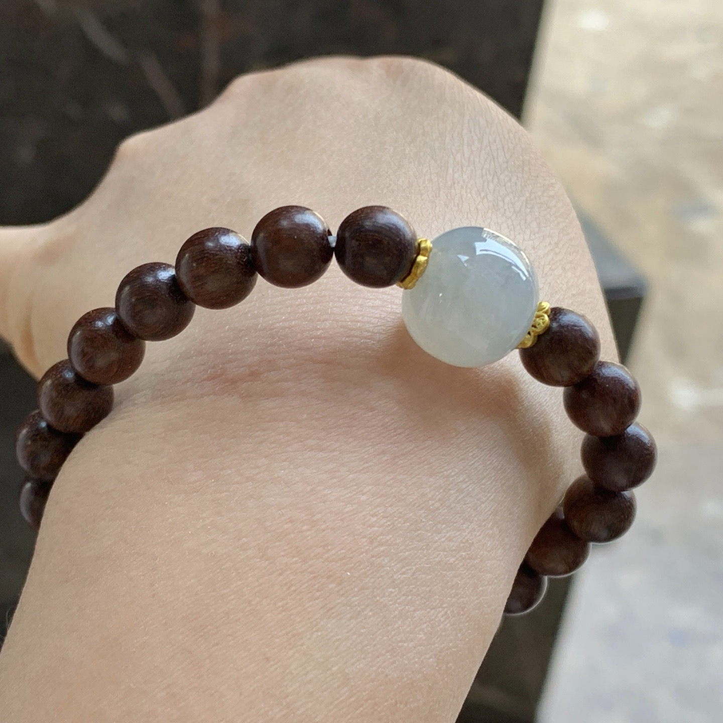 冰蓝手串^_^玉质温润