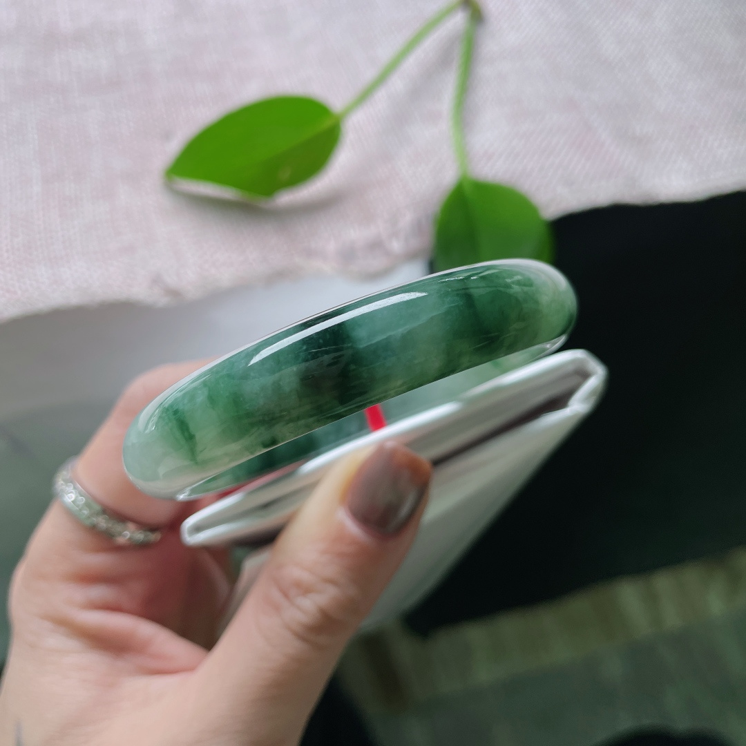 53.7（48.5）12/6.7，飘花贵妃，质地温润细腻，种老，水头好，皮纹，ss46161a