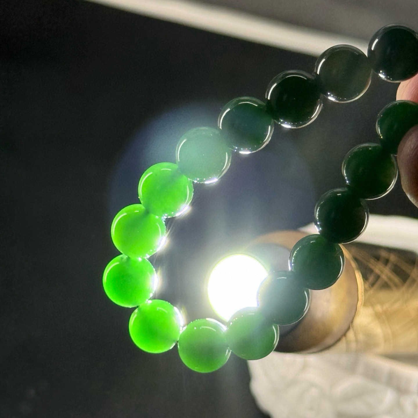 精品老蓝水珠子手串 种好色正 油性十足 种老色正 尺寸7.7