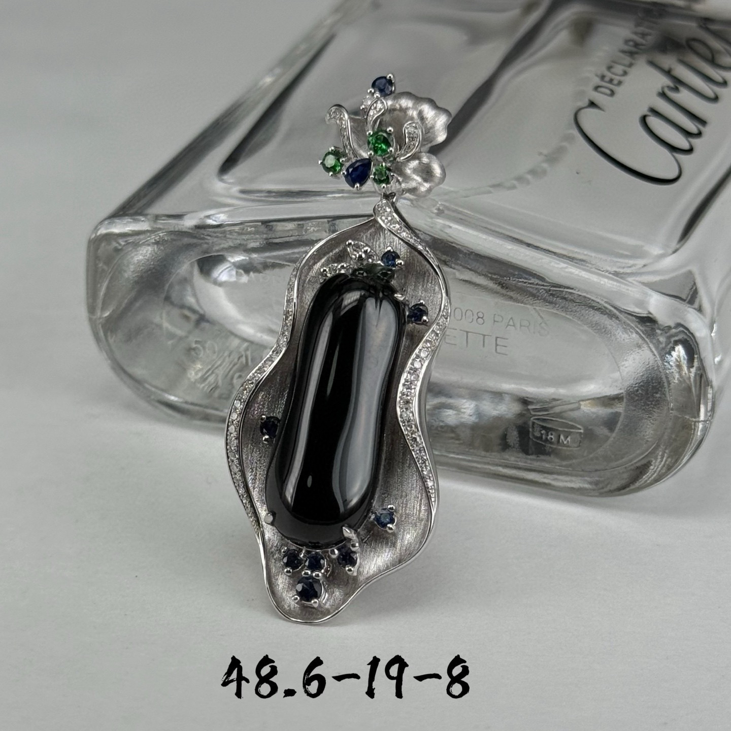 精品18k墨翠福瓜 种好色正 重金好心情打灯通透 油性十足 尺寸48.6