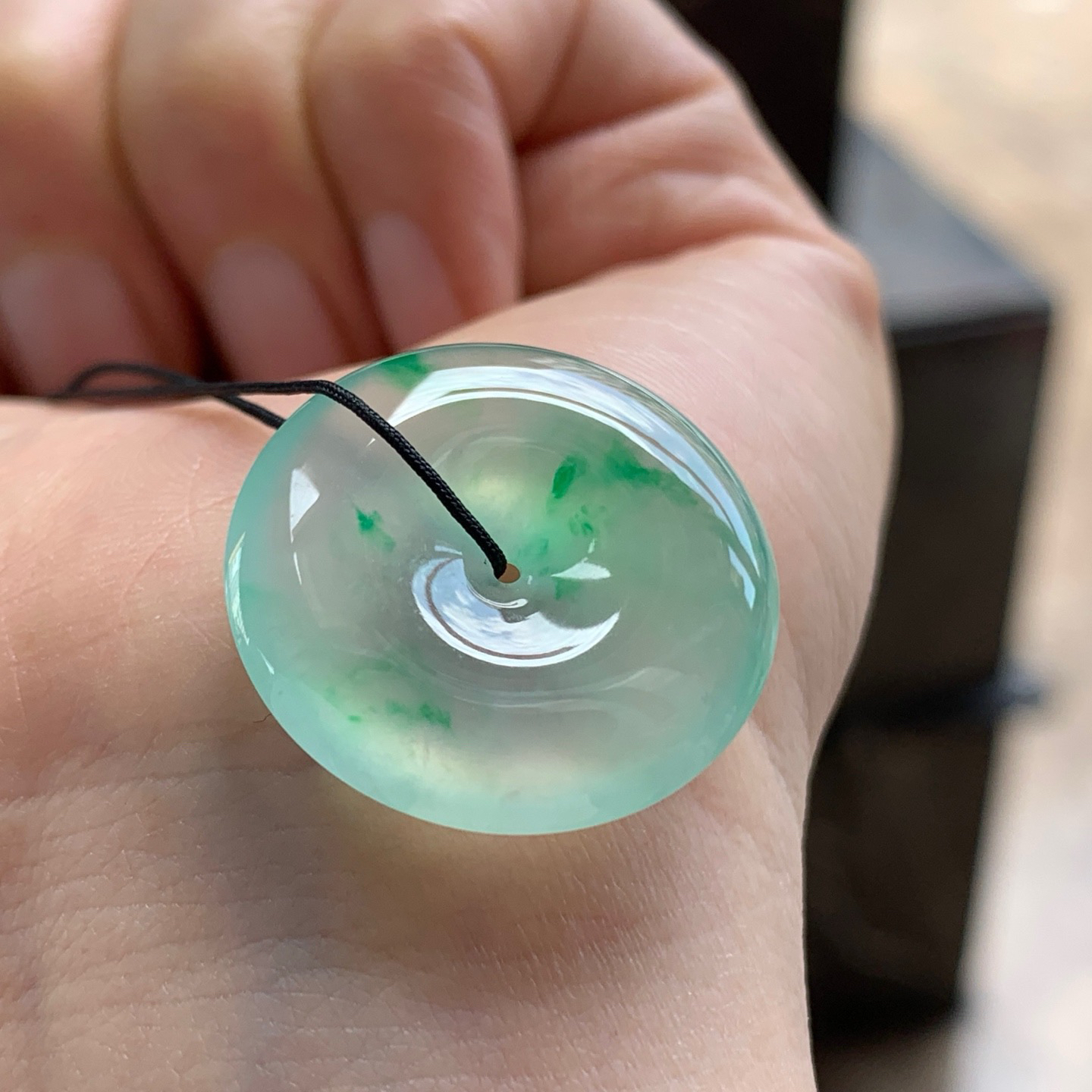 冰飘绿平安扣^_^种好色阳