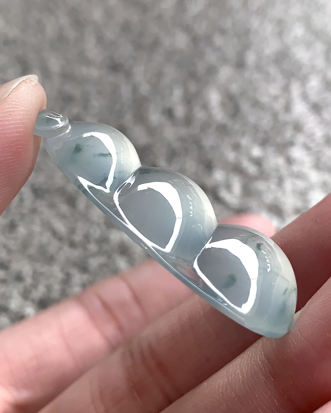 ️ 好肥美的玻璃种福豆，平安多福，简简单单的清素之美
尺寸41×20.8×7.4