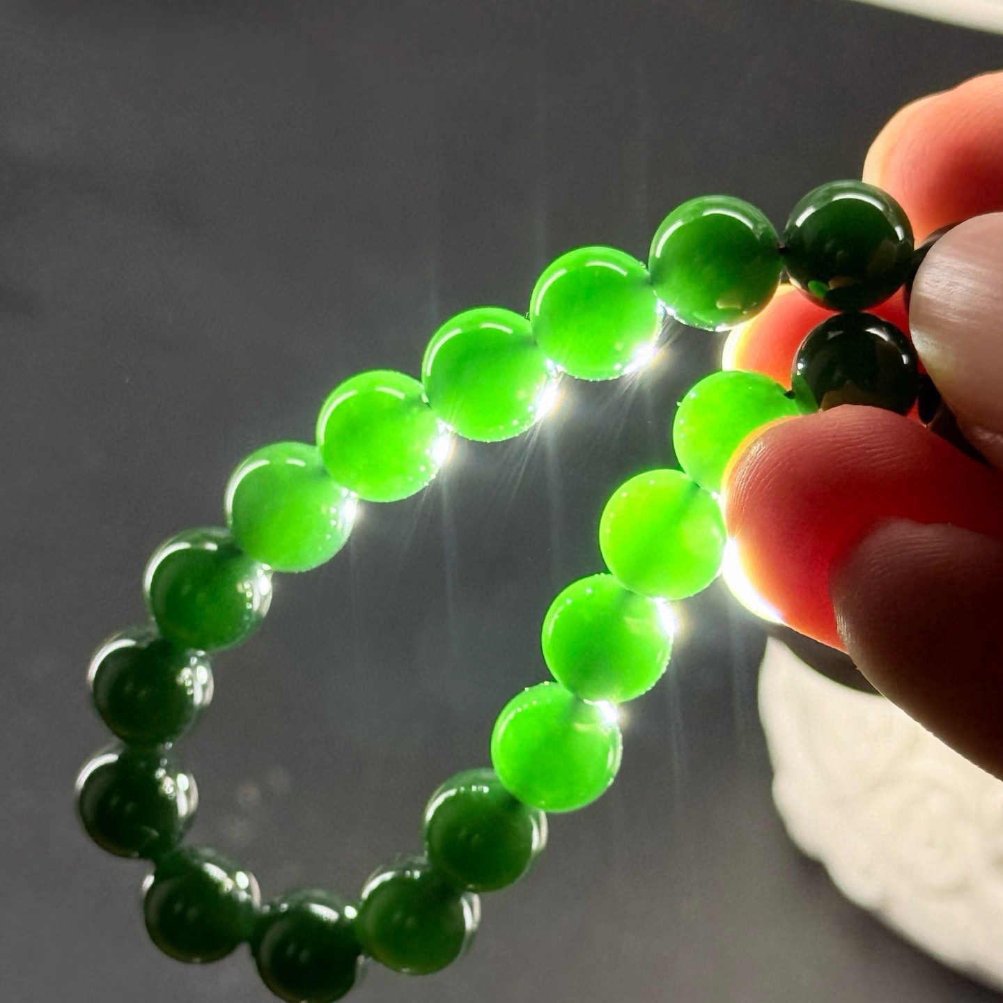 精品老蓝水珠子手串 种好色正 油性十足 种老色正 尺寸7.7