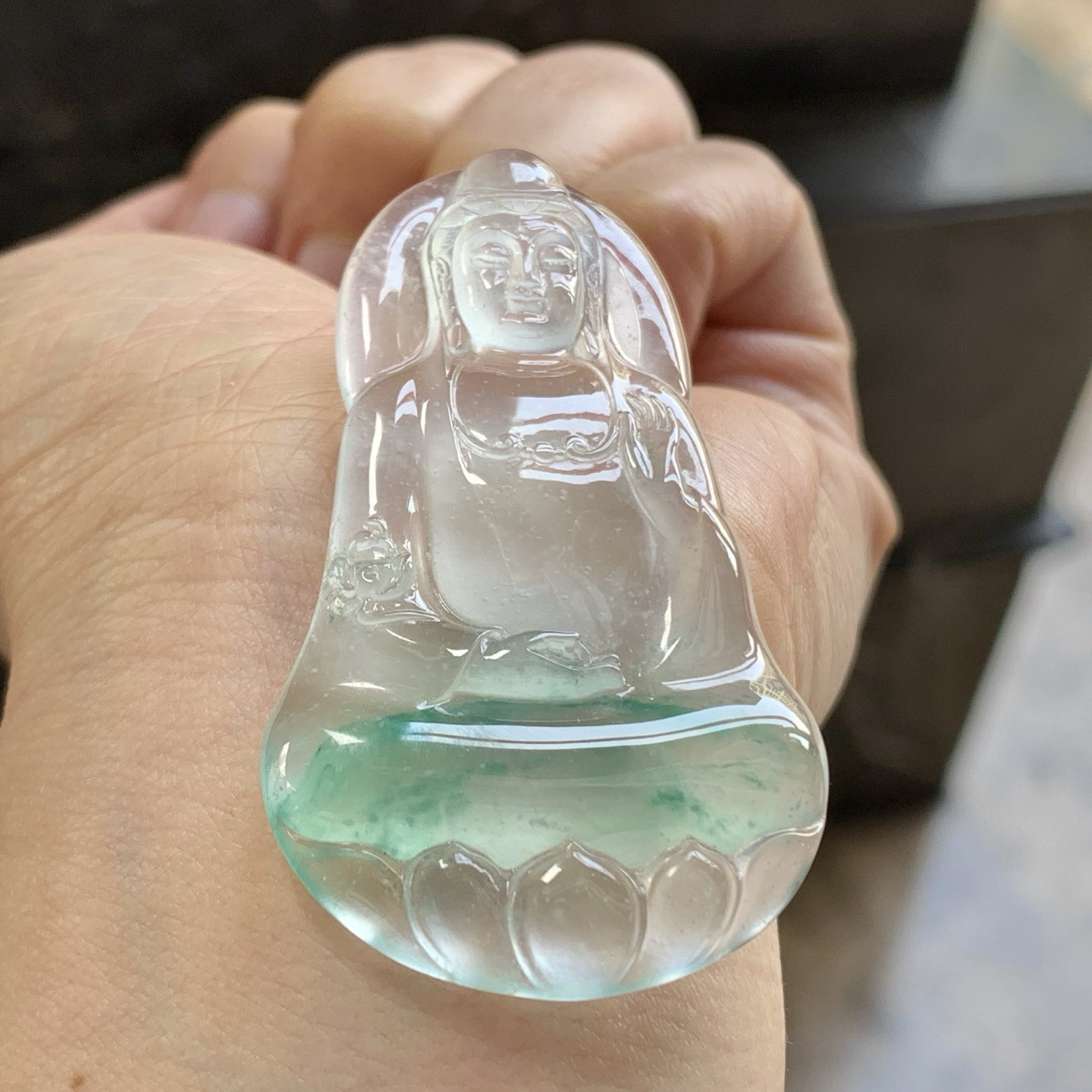 高冰飘绿观音^_^透亮 种老