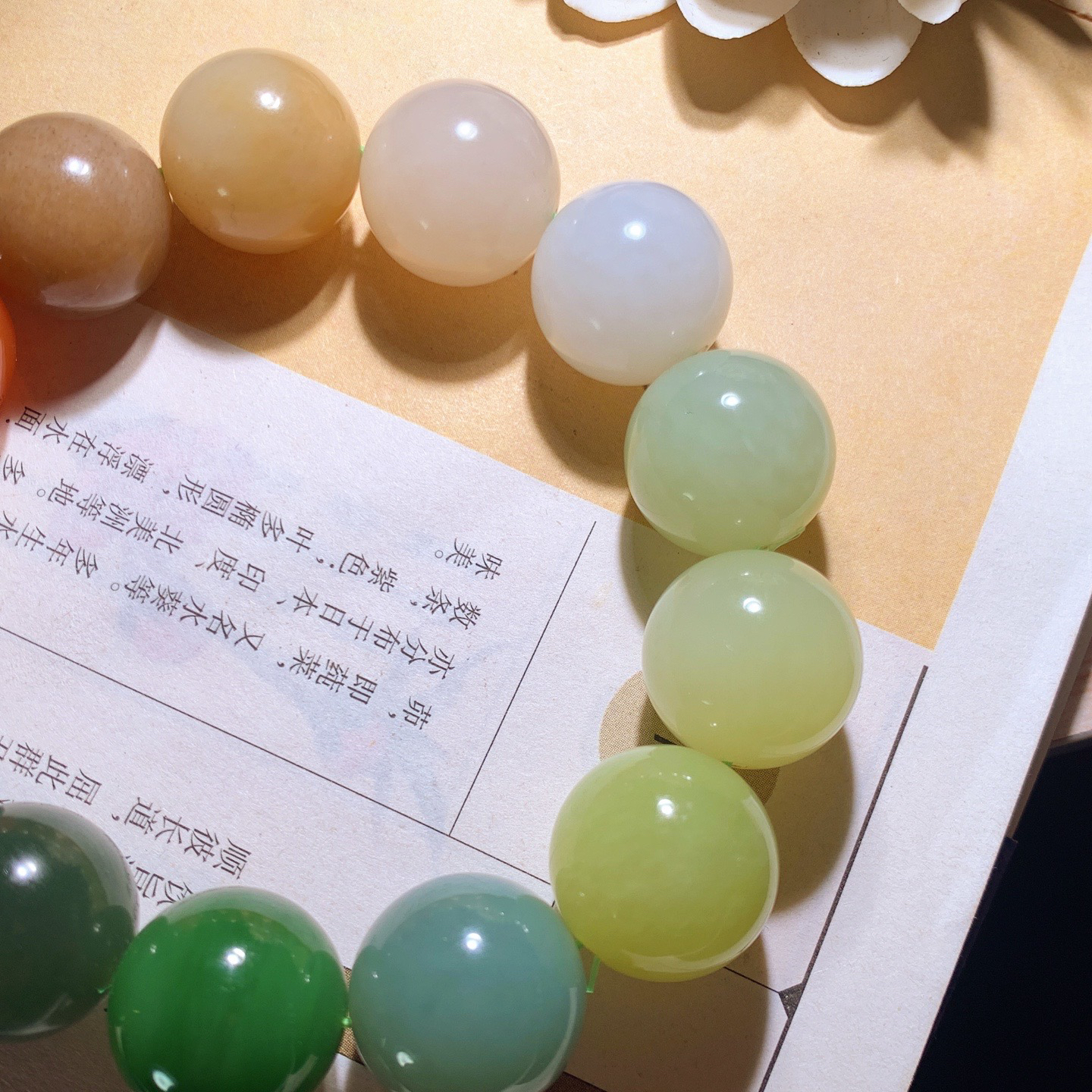 新疆和田玉多宝圆珠手串 单颗尺寸18重117.6克 玉质细腻油润 底色纯净 脂粉好，品质好。lt26