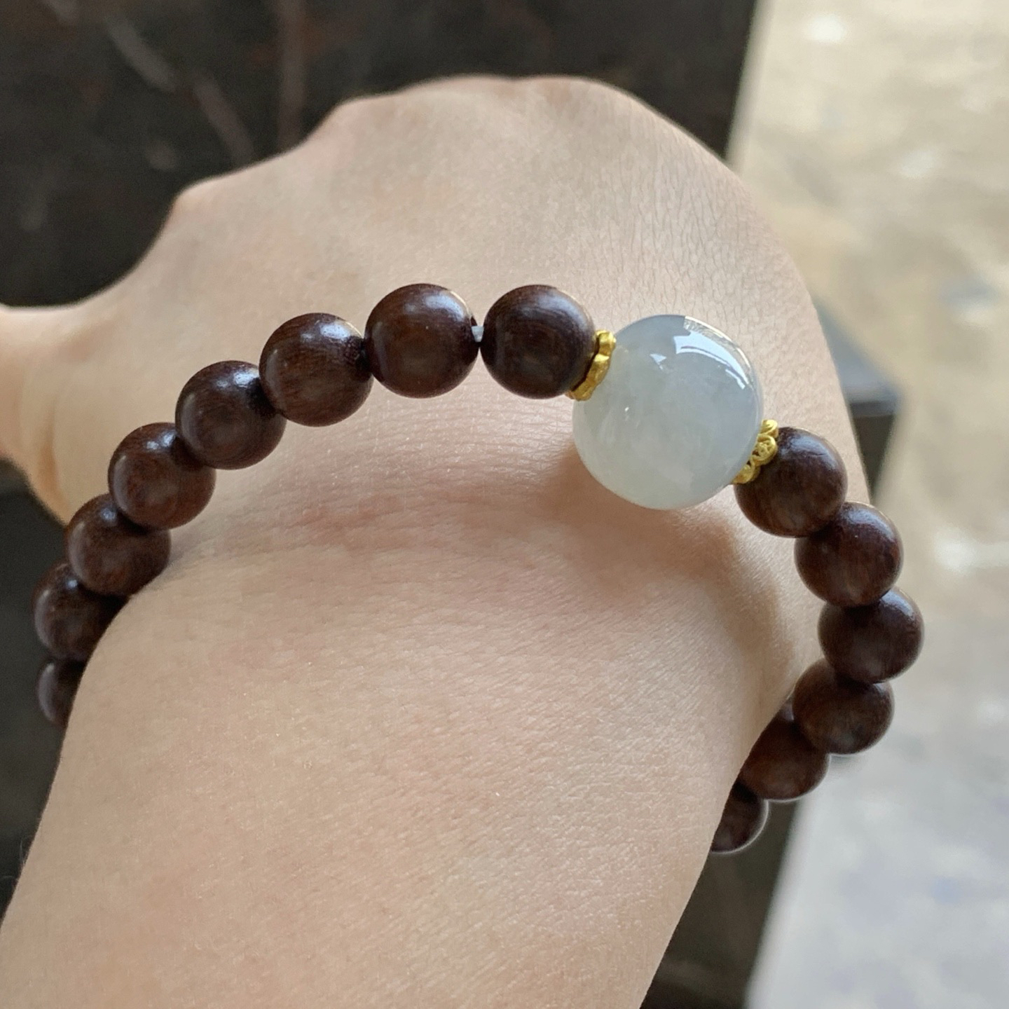 冰蓝手串^_^玉质温润