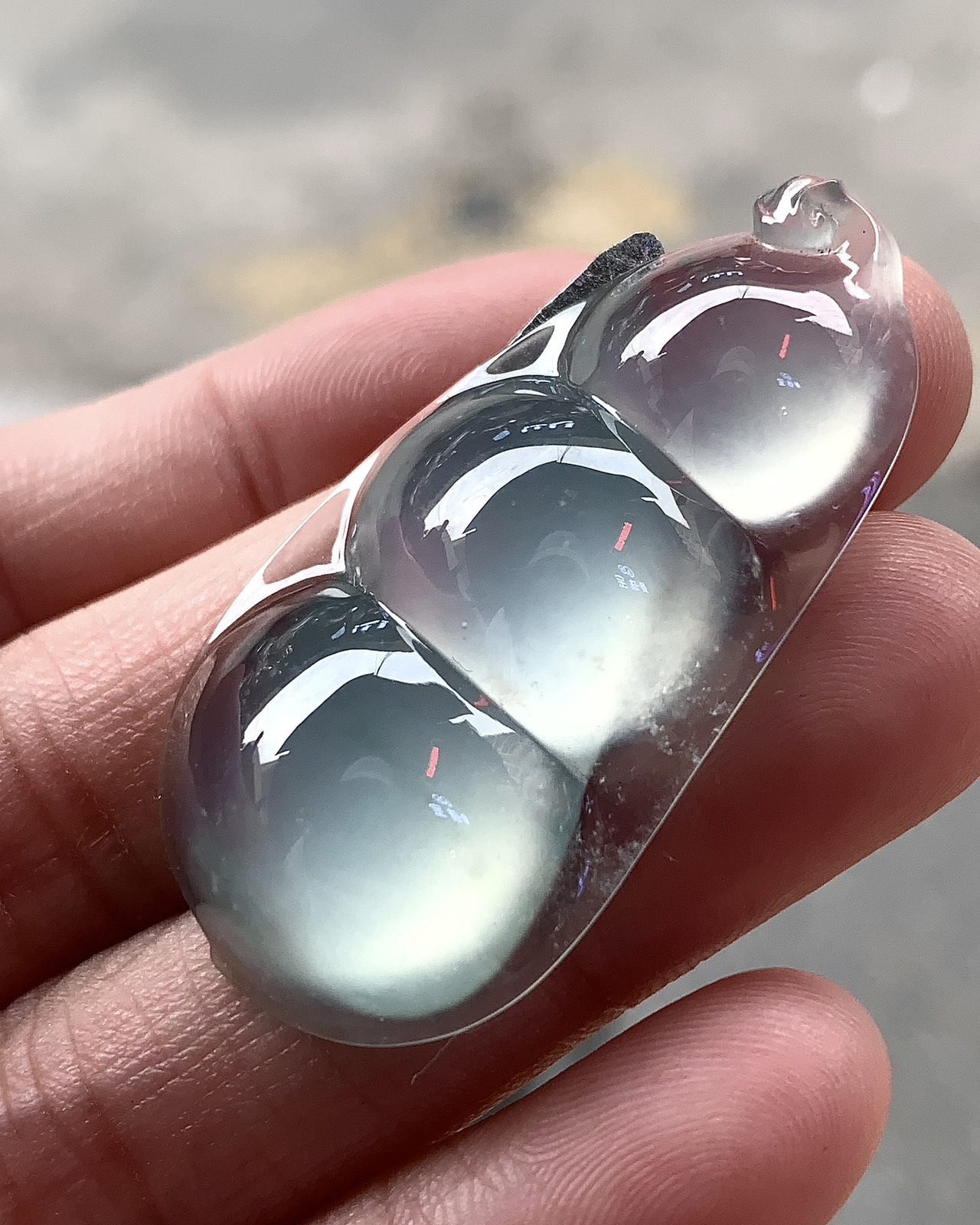 ️ 好肥美的玻璃种福豆，平安多福，简简单单的清素之美
尺寸41×20.8×7.4