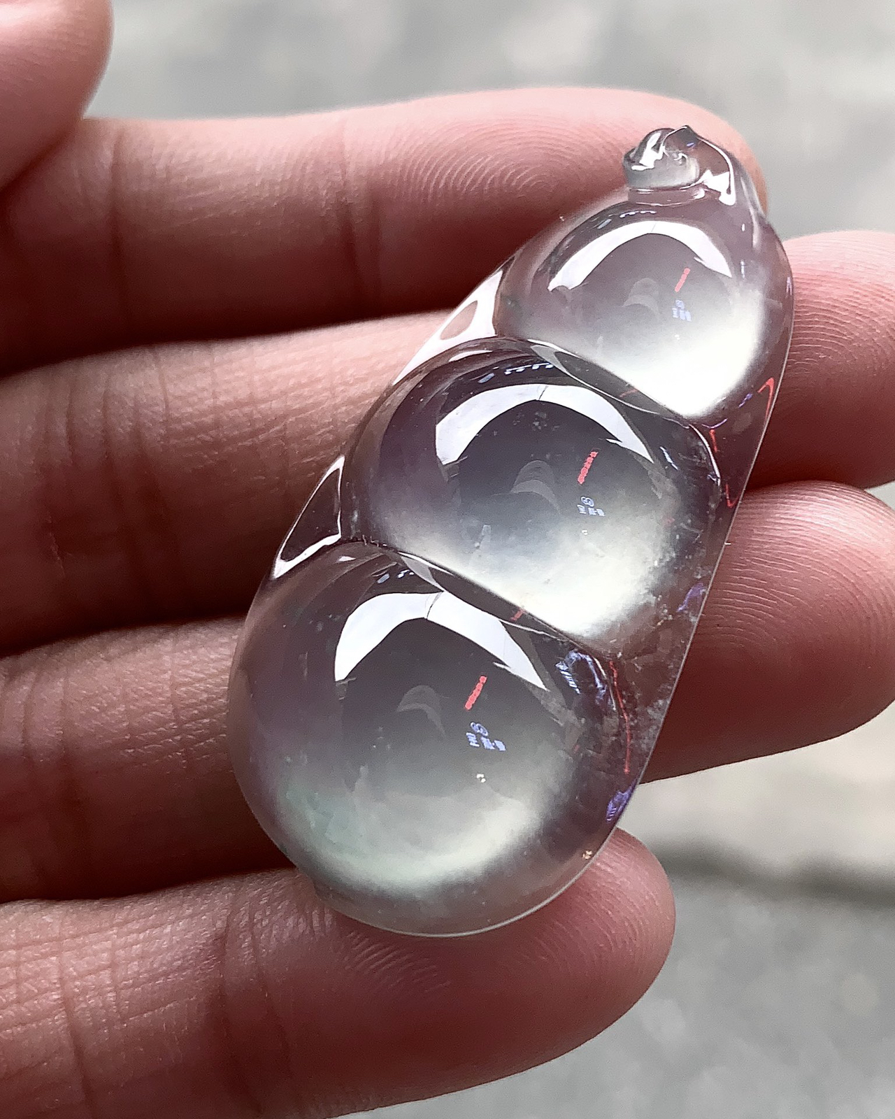 ️ 好肥美的玻璃种福豆，平安多福，简简单单的清素之美
尺寸41×20.8×7.4