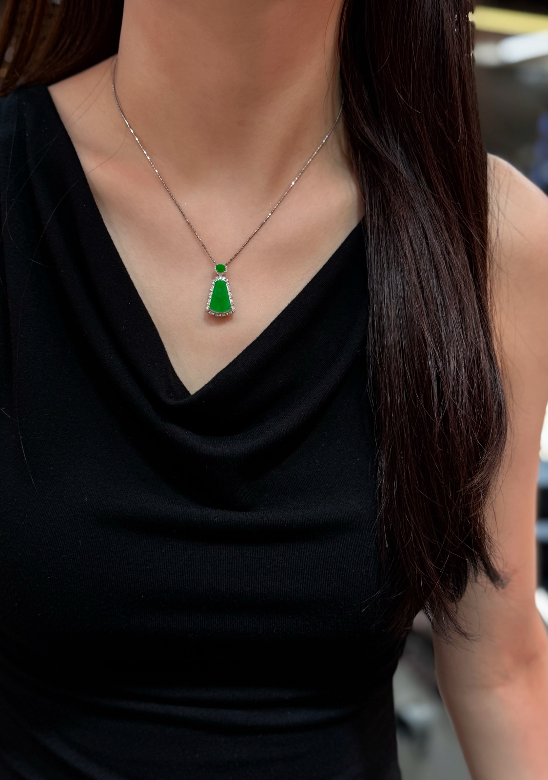 满色 正阳绿 无事牌吊坠

18k金配钻镶嵌