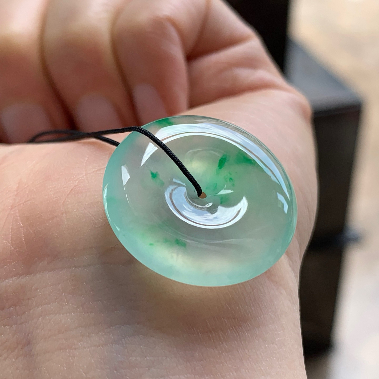 冰飘绿平安扣^_^种好色阳