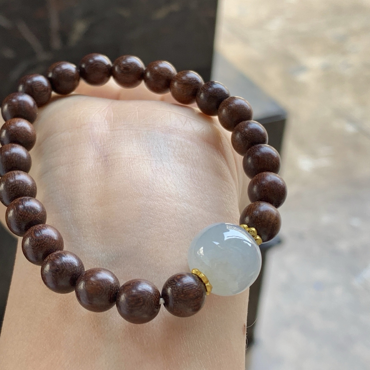 冰蓝手串^_^玉质温润