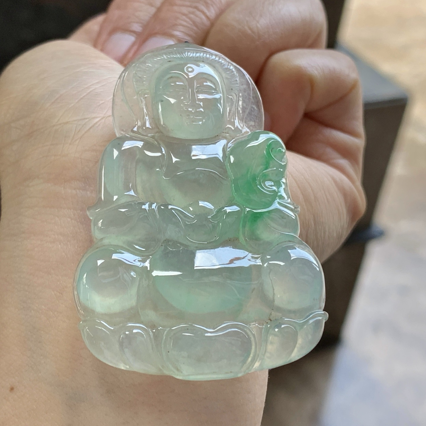 冰飘绿观音^_^冰透 尺寸60