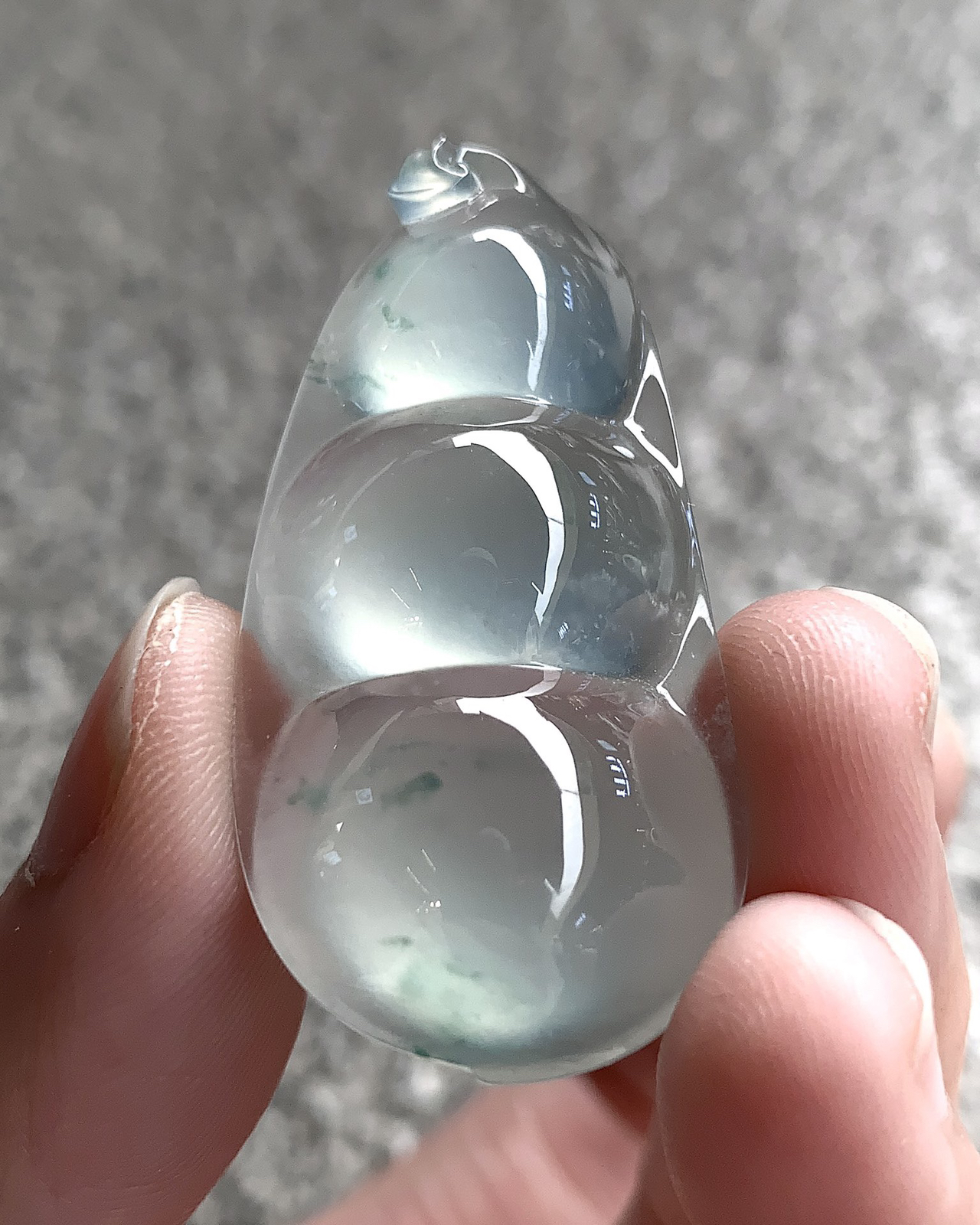 ️ 好肥美的玻璃种福豆，平安多福，简简单单的清素之美
尺寸41×20.8×7.4