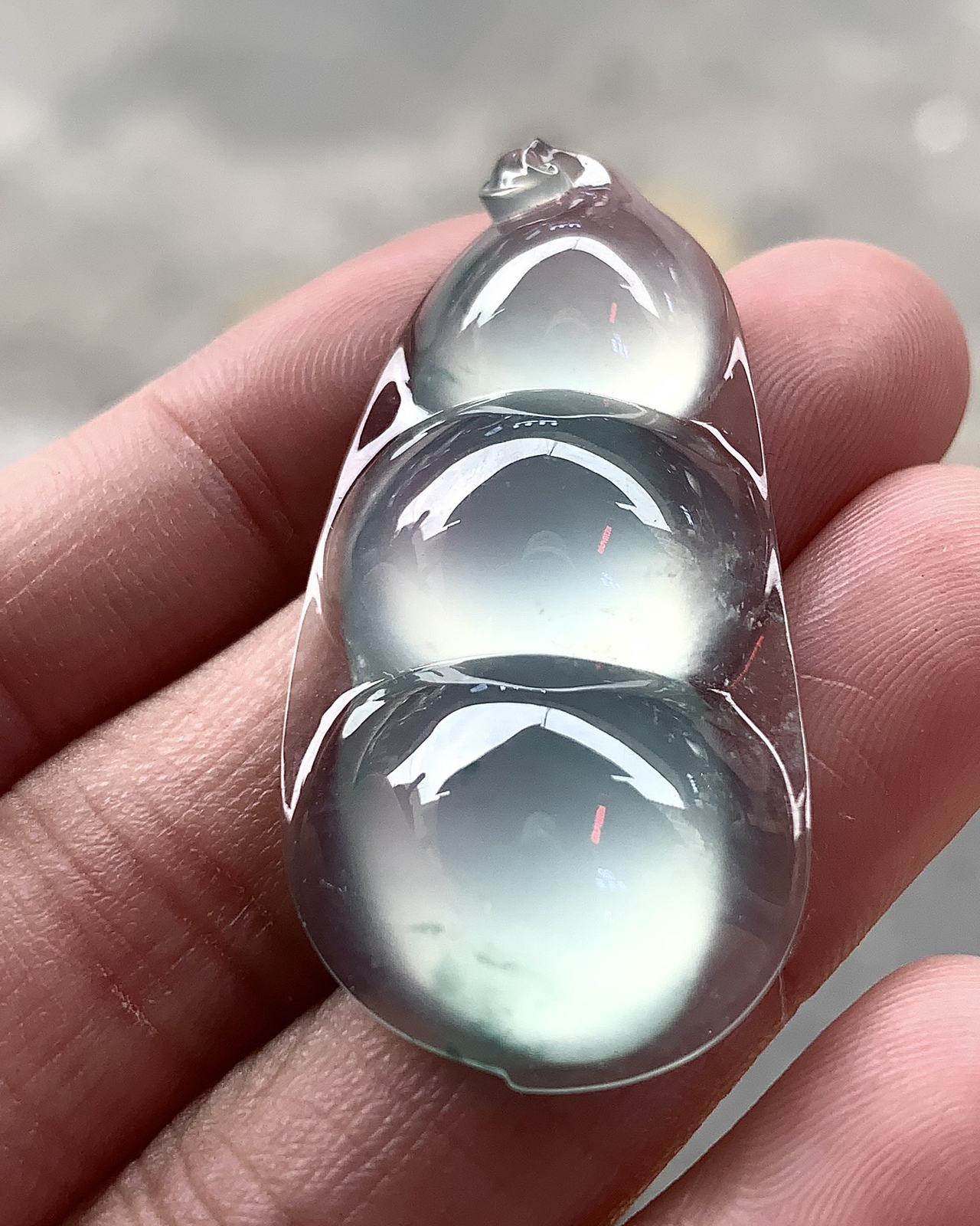 ️ 好肥美的玻璃种福豆，平安多福，简简单单的清素之美
尺寸41×20.8×7.4