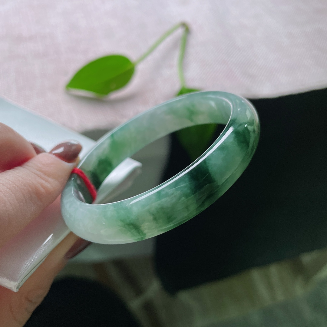 53.7（48.5）12/6.7，飘花贵妃，质地温润细腻，种老，水头好，皮纹，ss46161a