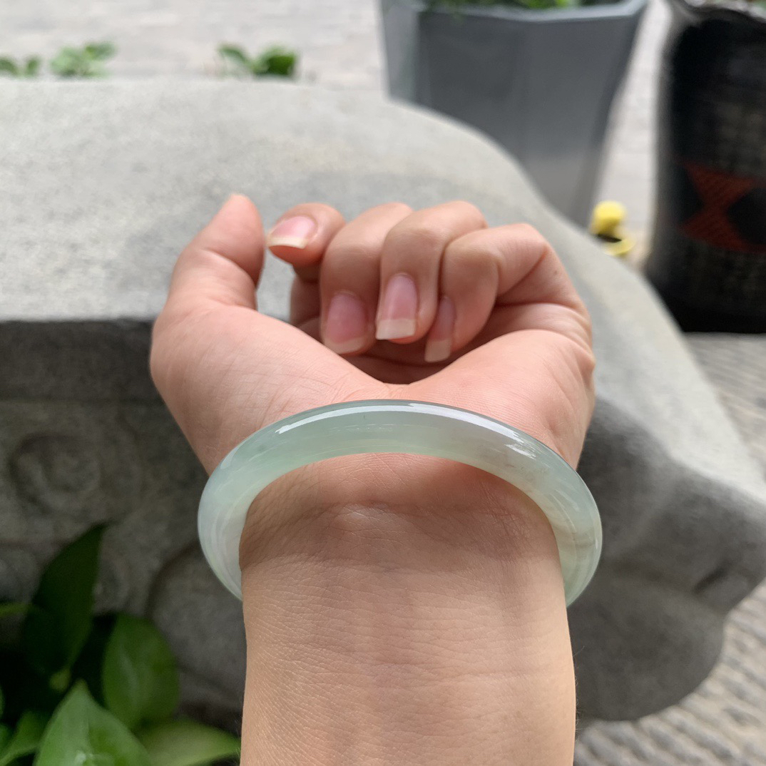 小圈口53.2-8.1 【飘花圆条手镯】圆条53 54可戴