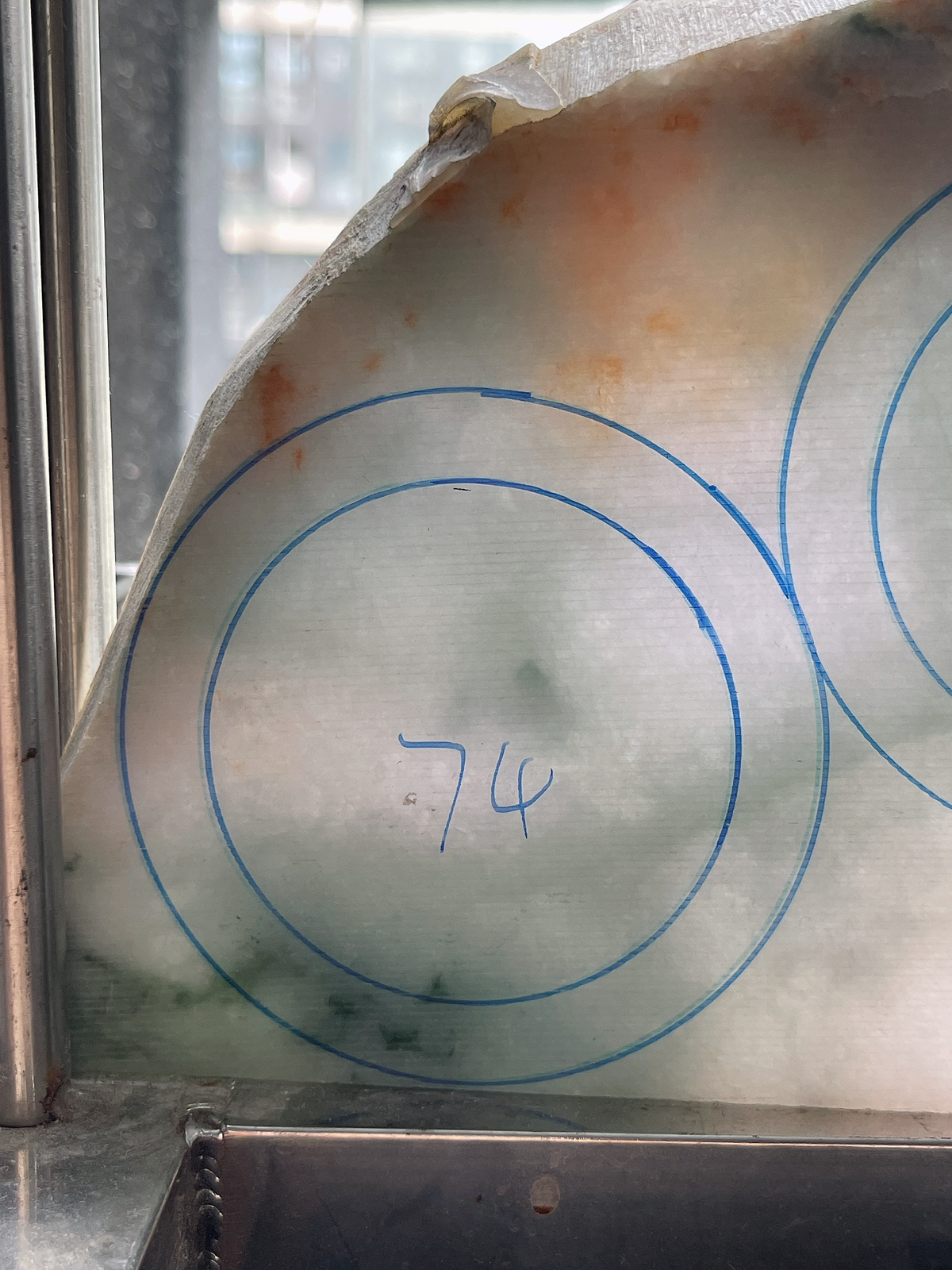 翡翠板料，⭕️正圈最大做58，圆条最大做54