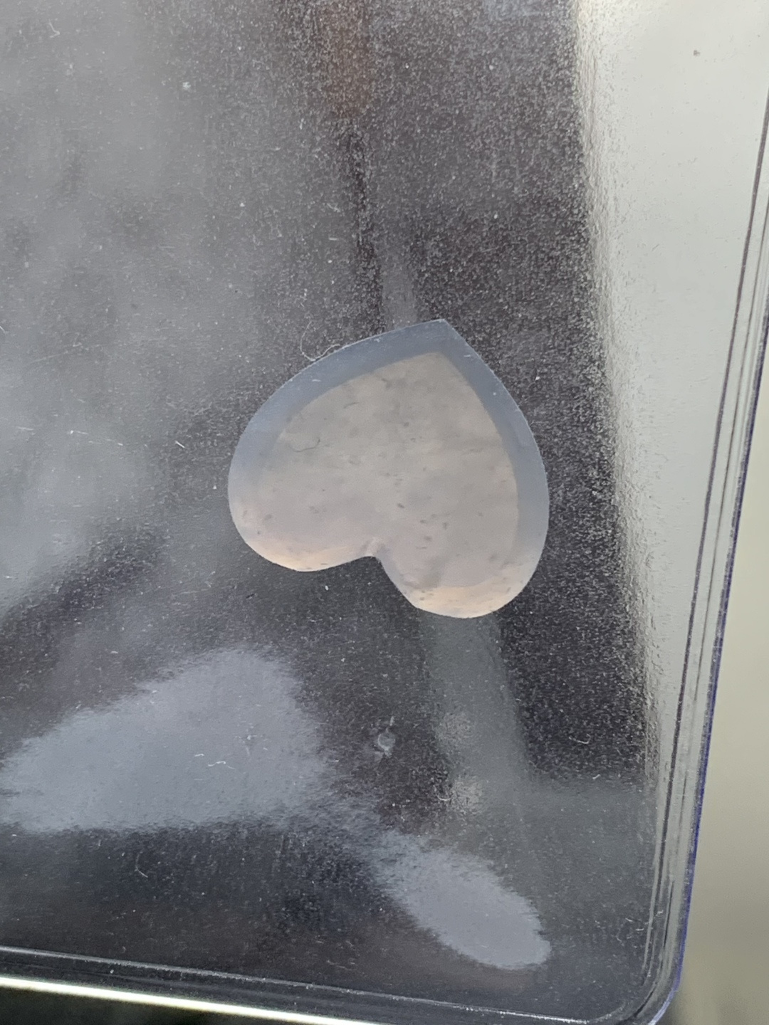 冰紫爱心，水润种老，0413 尺寸15.8*13.8*5