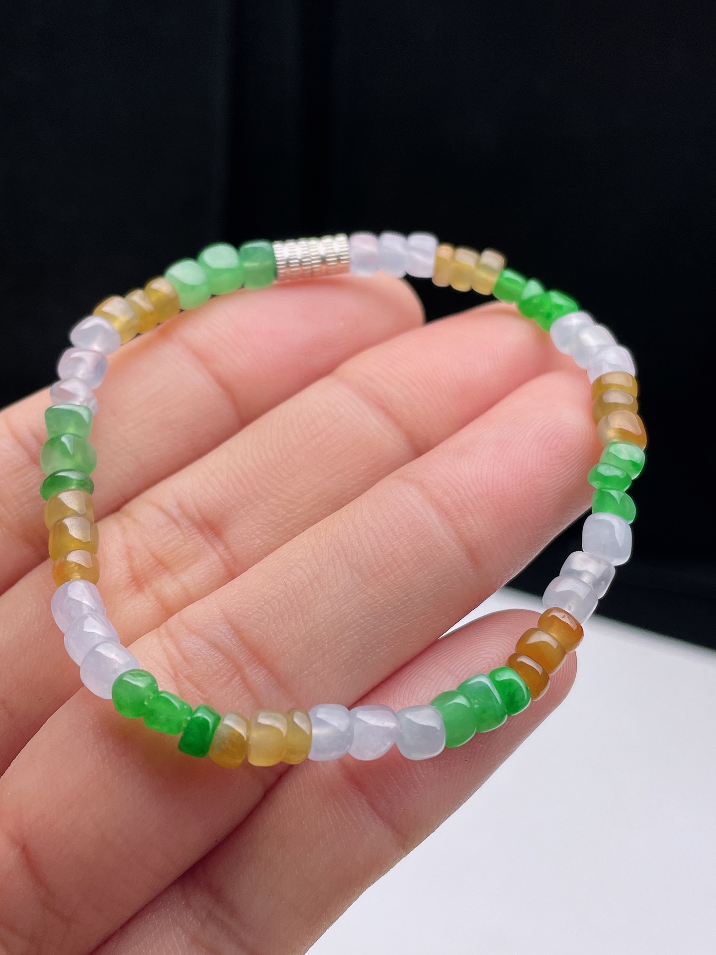 4mm冰双彩手链 不议