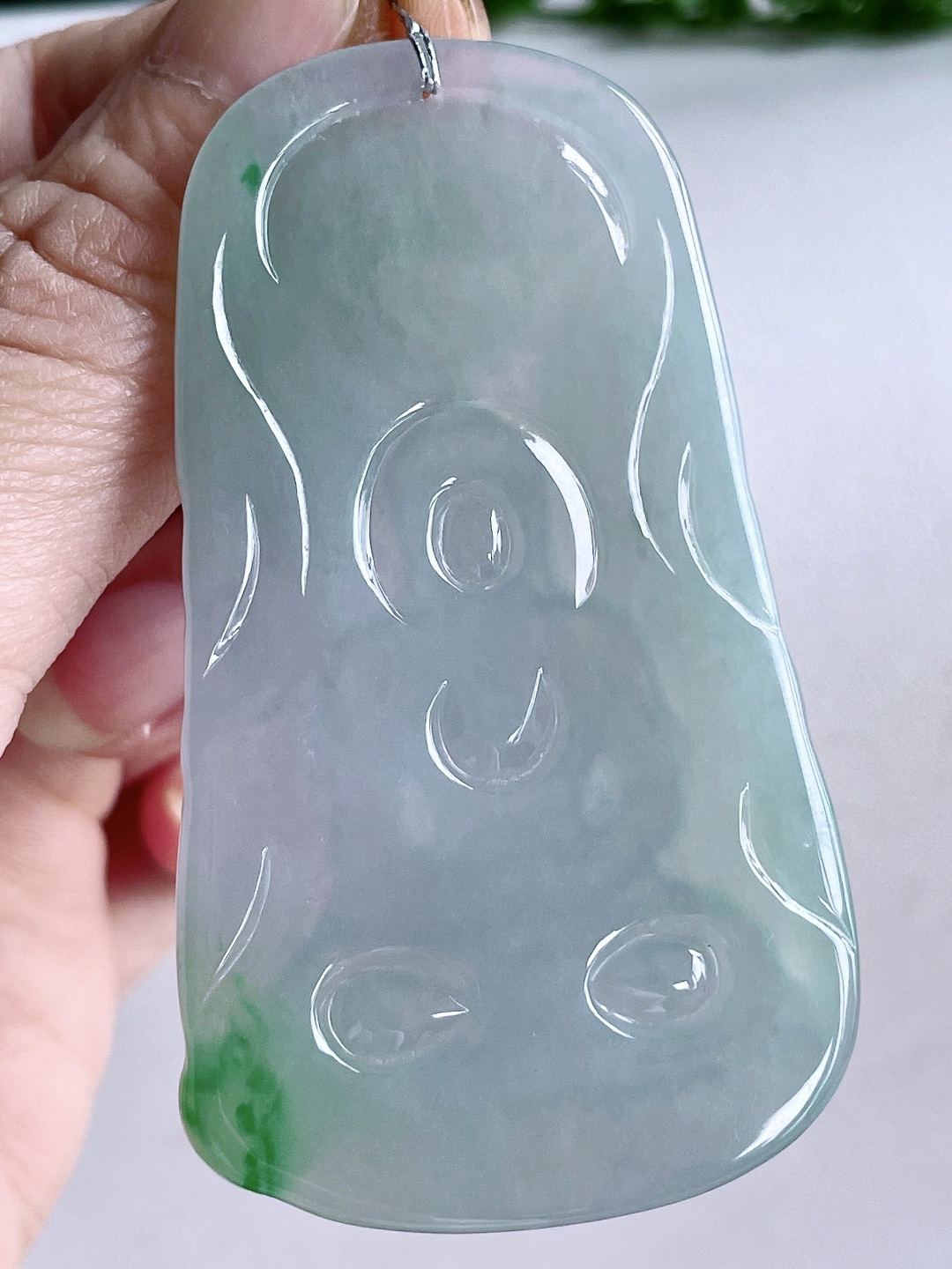 冰晴水大日如来佛牌吊坠，缅料，无裂，性比高