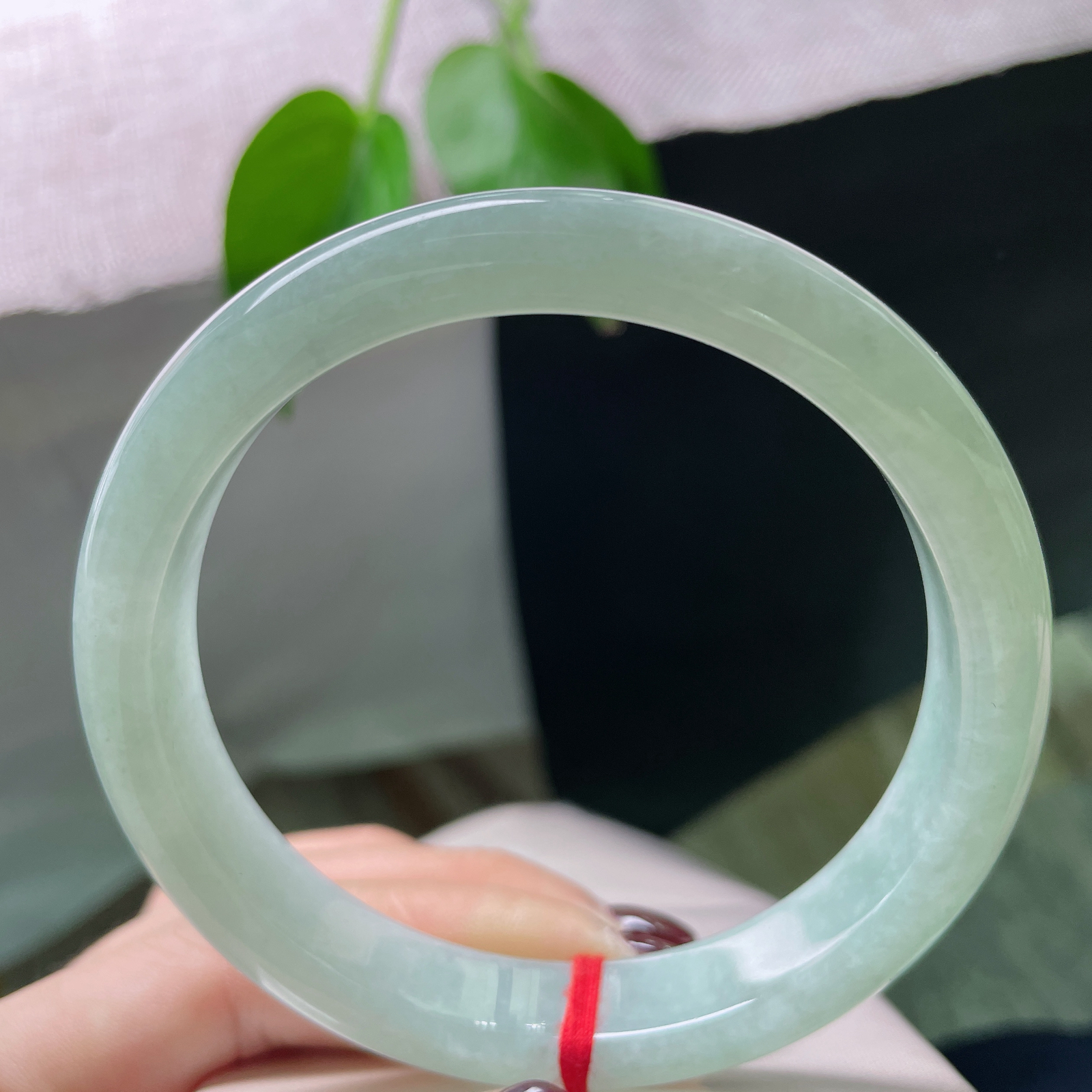 63.2/12.3/8.2，绿底正圈，大圈口，甜美可人，色如翠羽，质比凝脂..