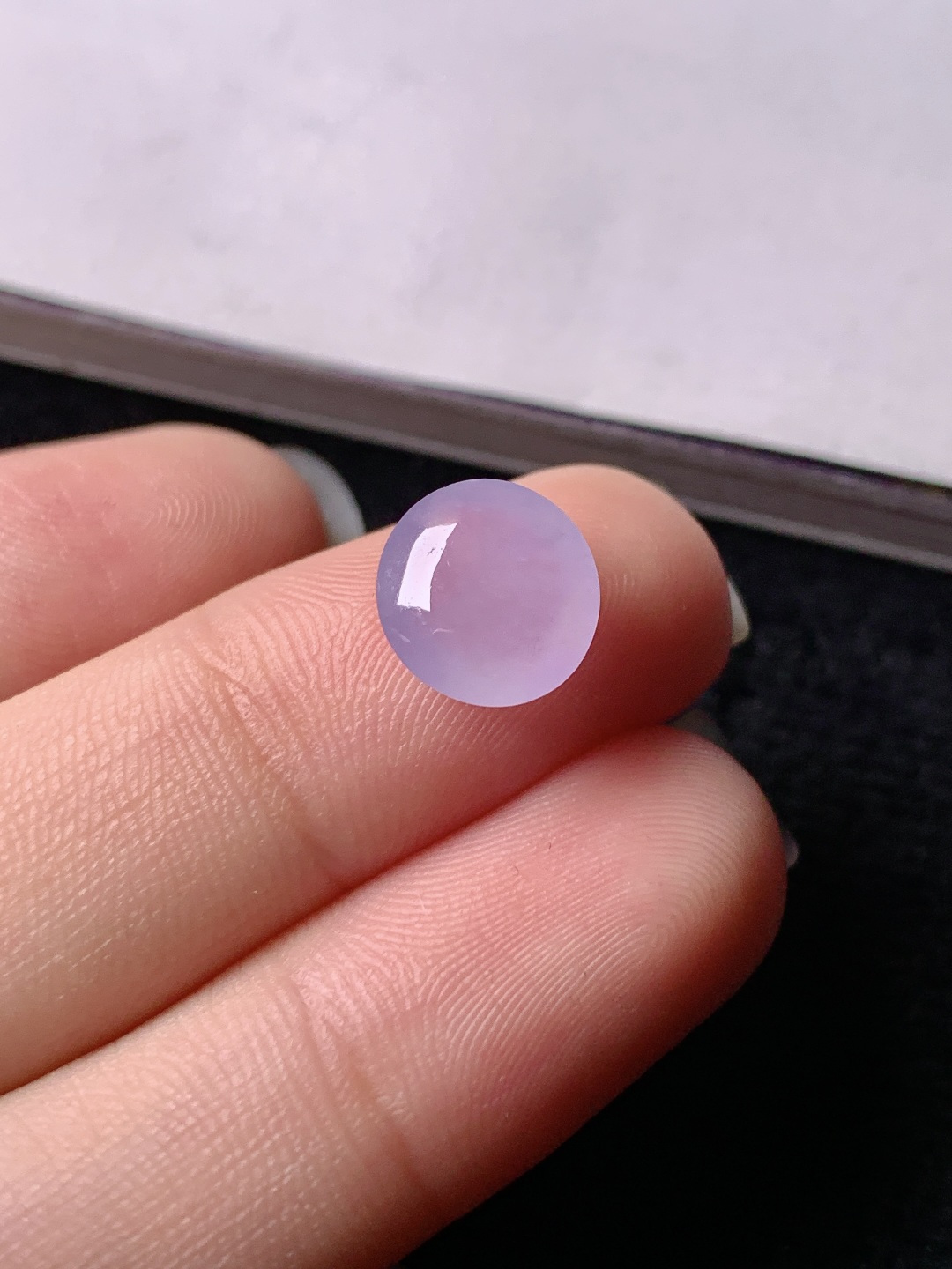 冰紫蛋面，色泽浓艳，0413尺寸9.3*8.7*4.1