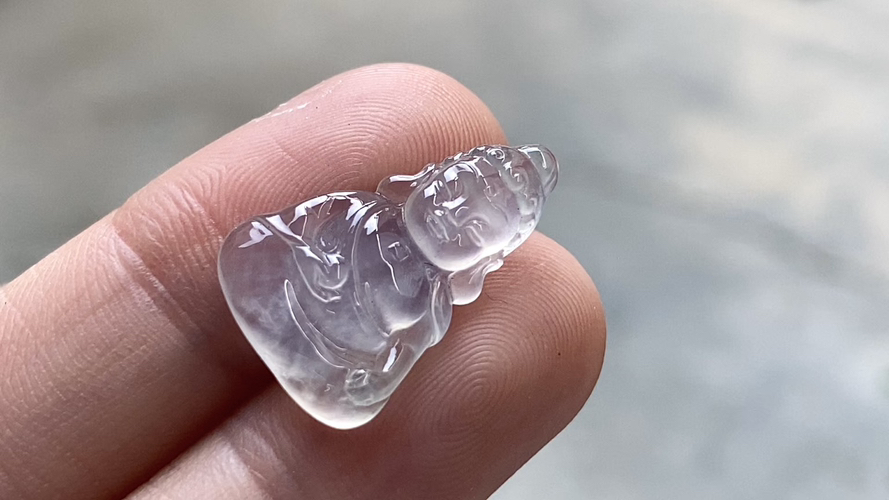 玻璃种宝宝佛，无裂，完整