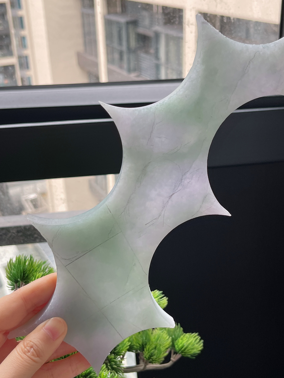 翡翠冰糯春带彩片料