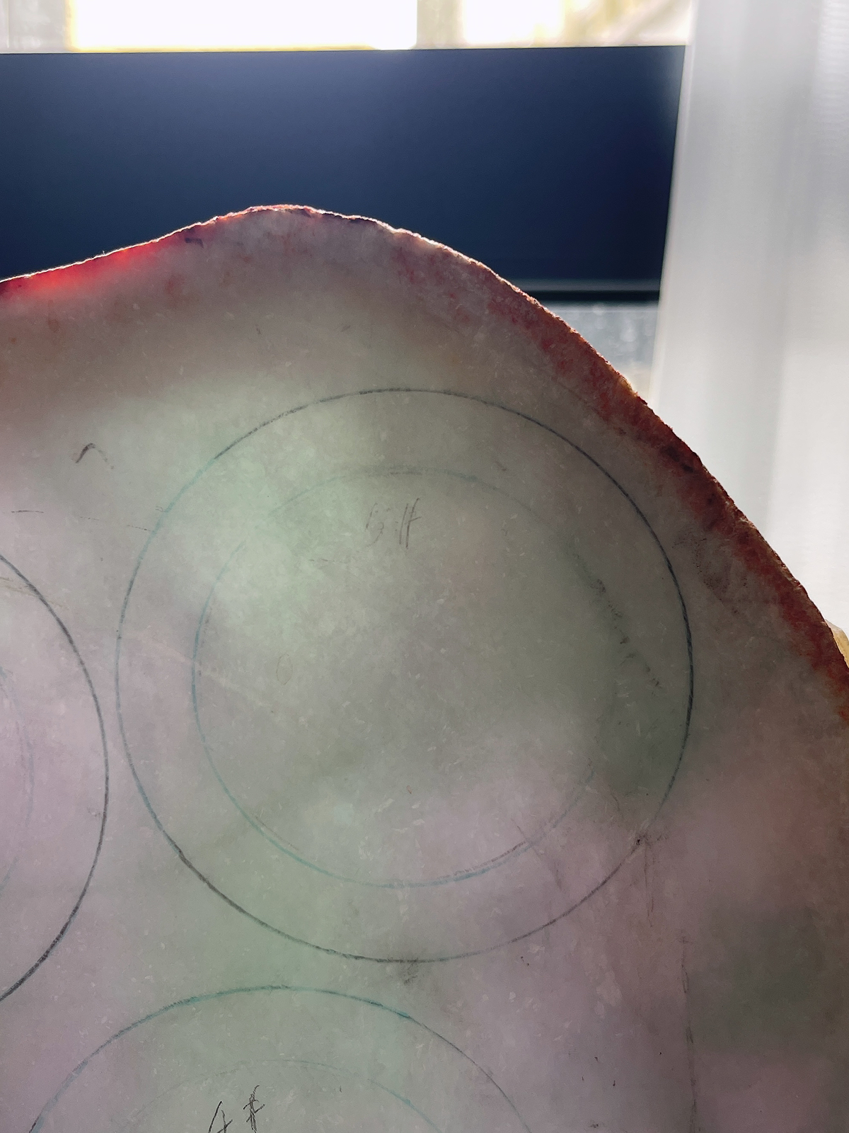 翡翠板料，⭕️正圈最大做59，圆条最大做55