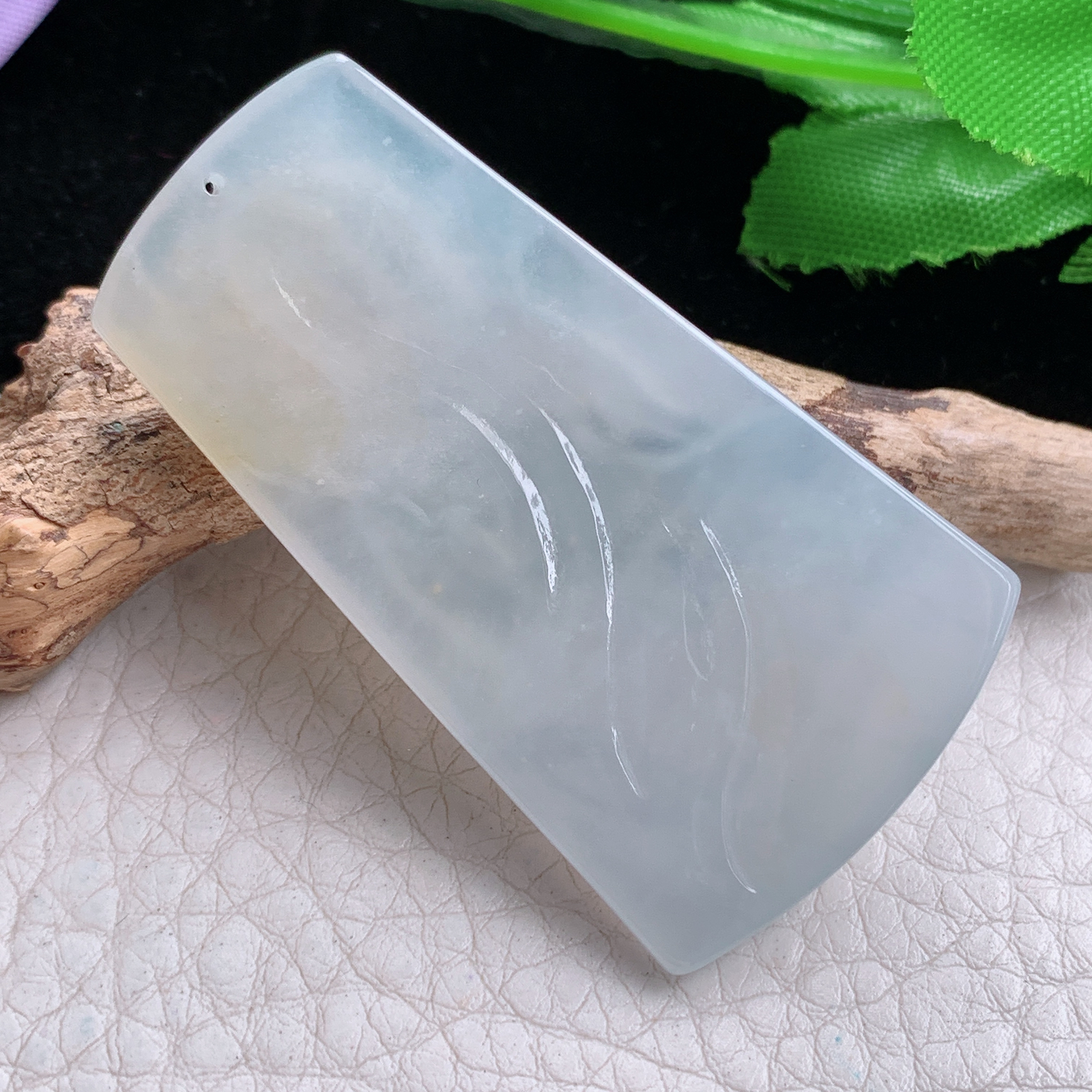 lz实拍53.8*30*5.2天然缅甸翡翠立体生肖守护神 虚空藏玉吊坠 玉挂件