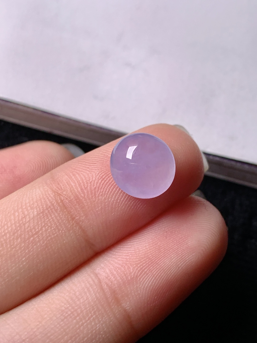 冰紫蛋面，色泽浓艳，0413尺寸9.3*8.7*4.1