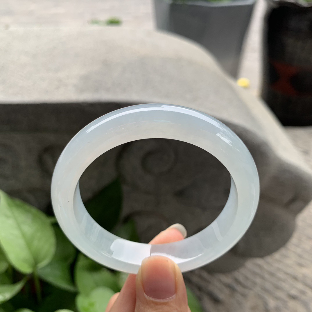 圈口 55.7-12.3-8.3【冰种正圈手镯】正圈55 56可戴