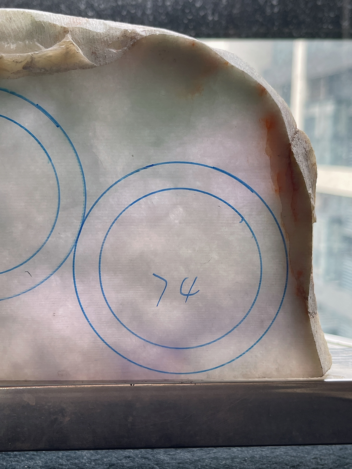 翡翠板料，⭕️正圈最大做58，圆条最大做54