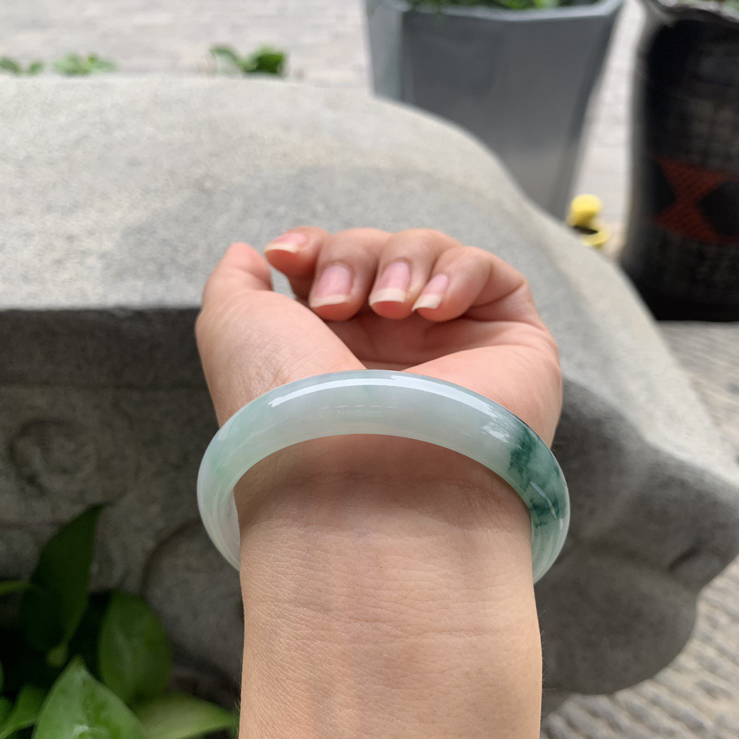 圈口 57.5-11.9-6.6【飘花正圈手镯】正圈57 58可戴