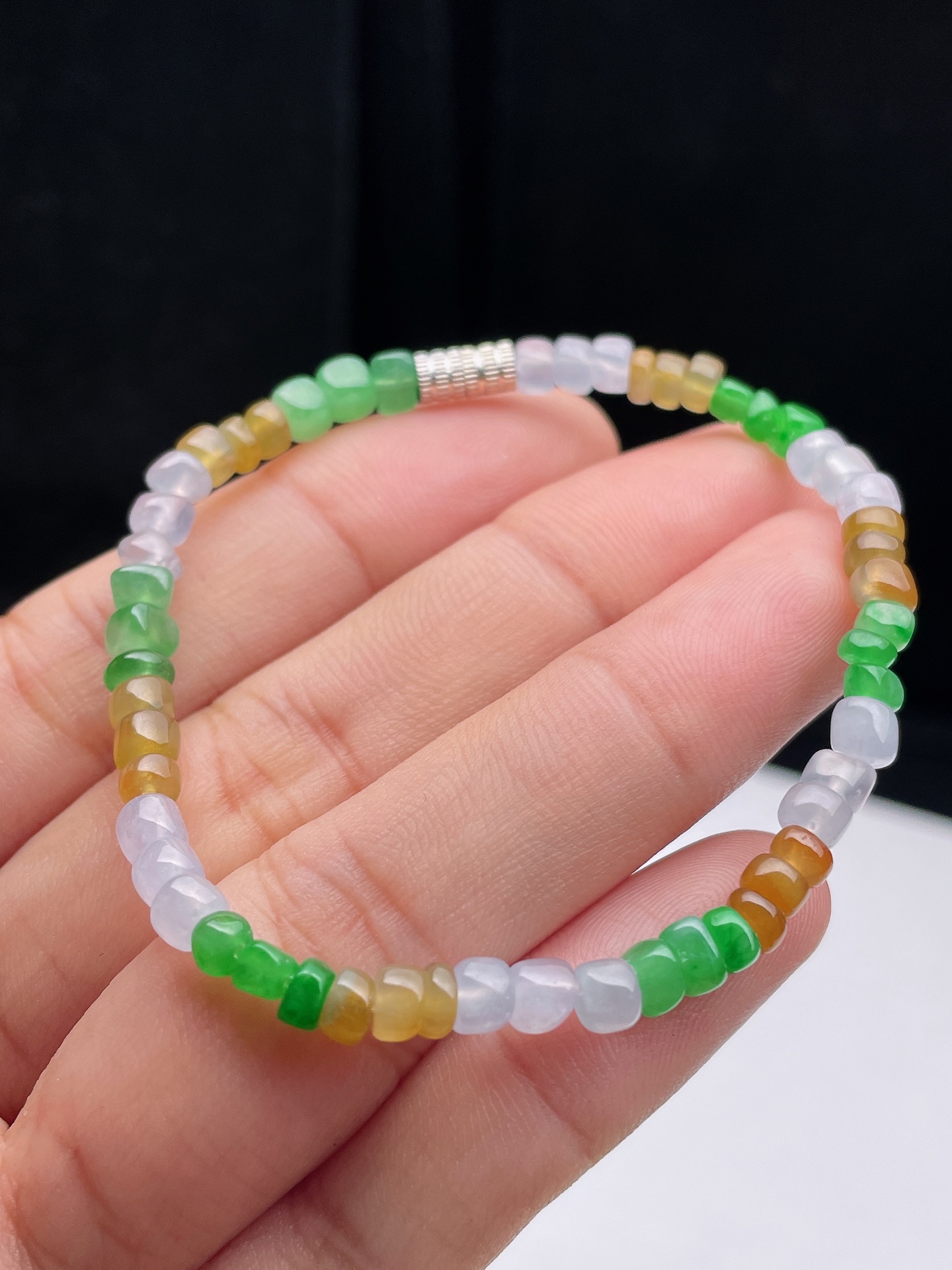 4mm冰双彩手链 不议