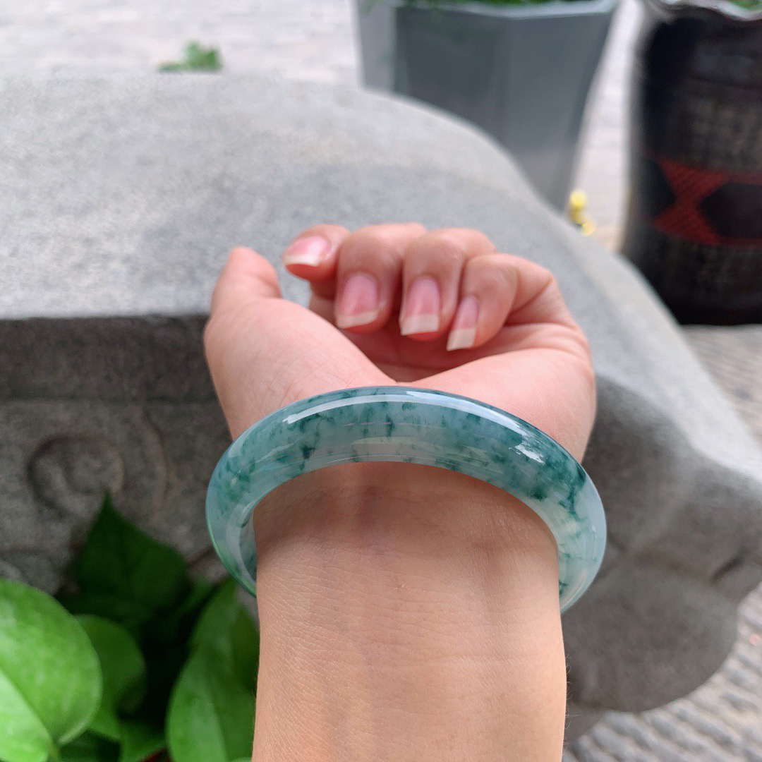 圈口55-12.7-8.4 【冰飘花正圈手镯】正圈55 56可戴