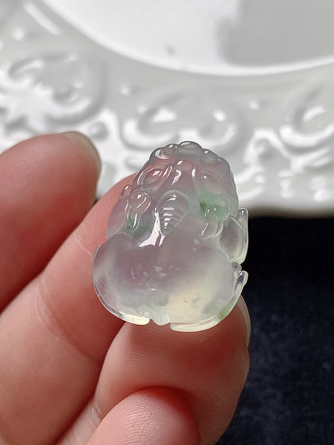 高冰飘花貔貅 水润种老 0413 尺寸18.1*15.4*7.6