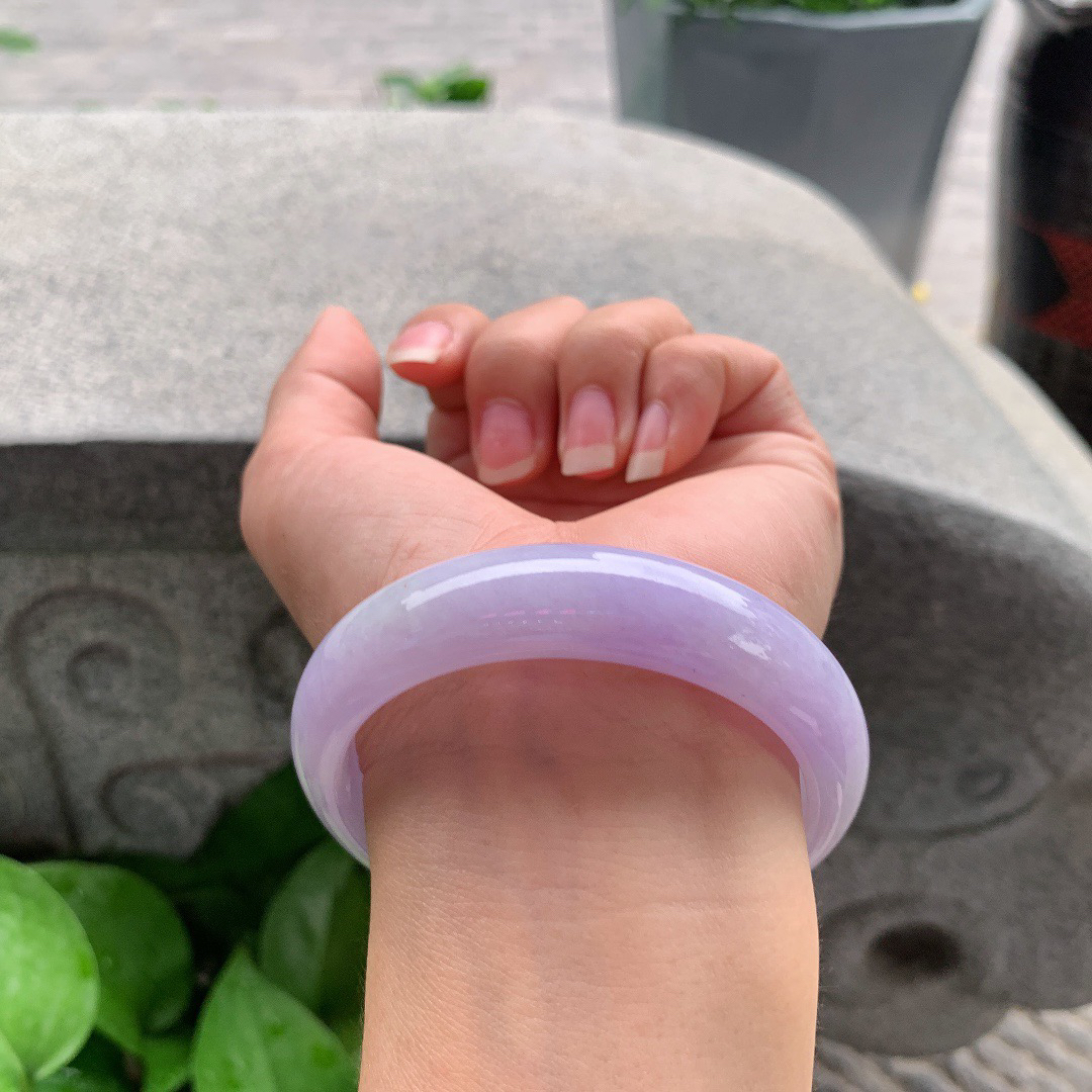 圈口55.8-14.5-8 【紫罗兰正圈手镯】正圈55 56可戴