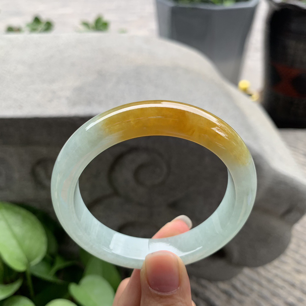 圈口55.8-12.5-8.5【蜜糖黄正圈手镯】正圈55 56可戴