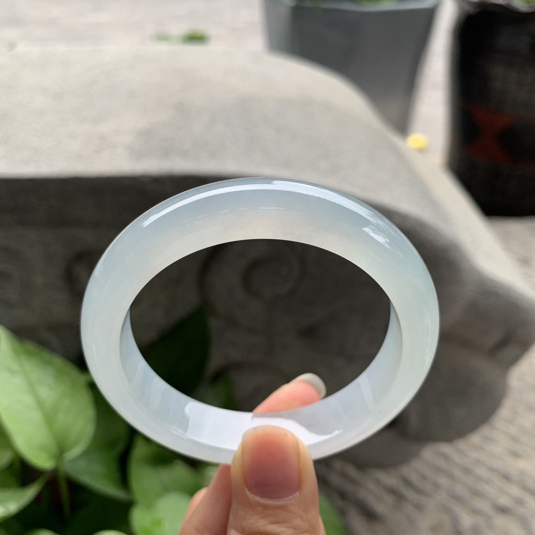 圈口 55.7-12.3-8.3【冰种正圈手镯】正圈55 56可戴