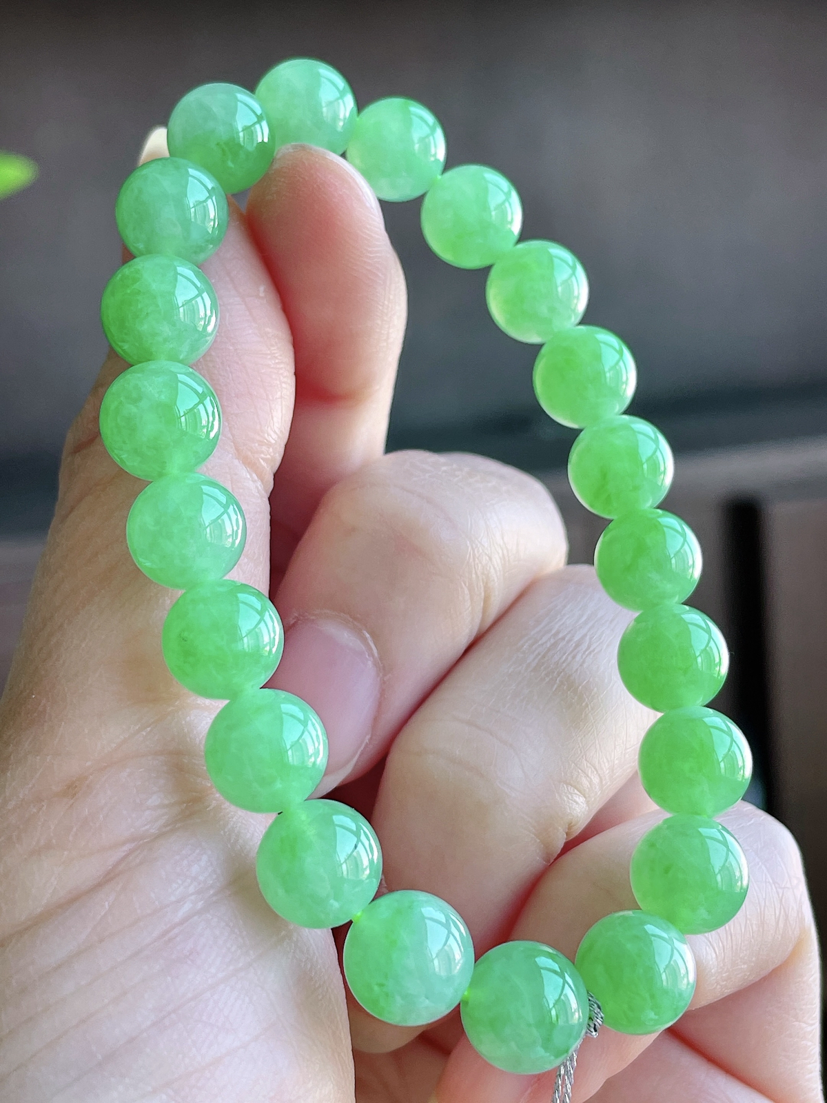 冰阳绿手串圆珠珠子手串
【尺寸】8.7mm..