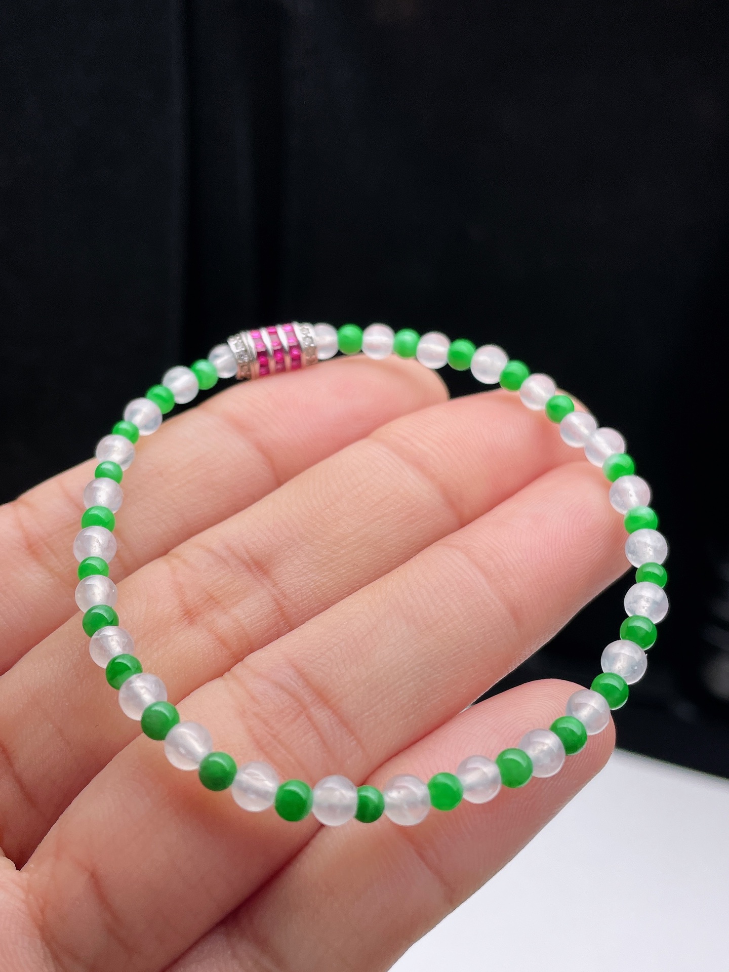 3.6mm冰绿手链 不议