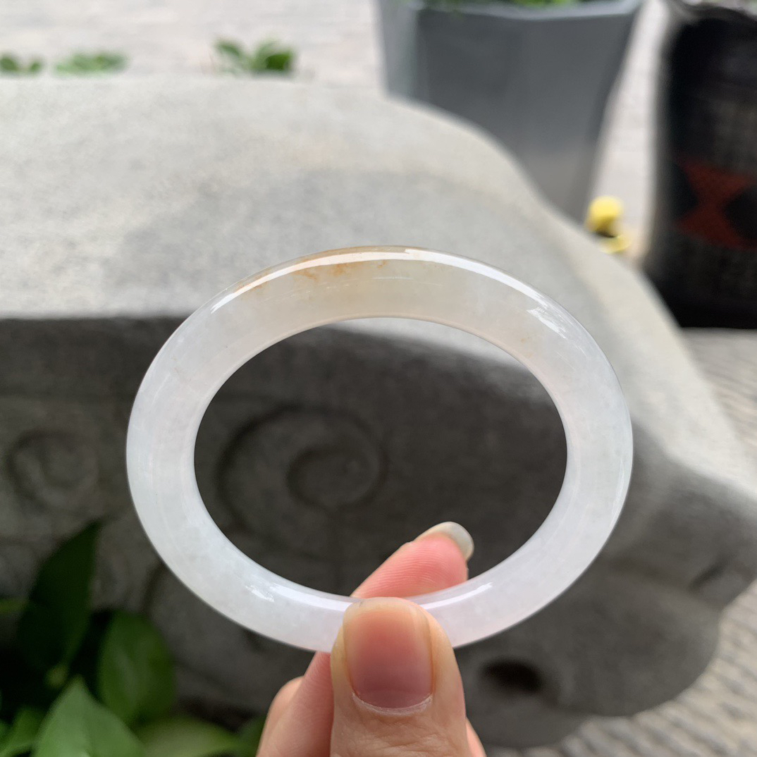 小圈口 51-8.5【冰黄翡圆条手镯】圆条51 52可戴