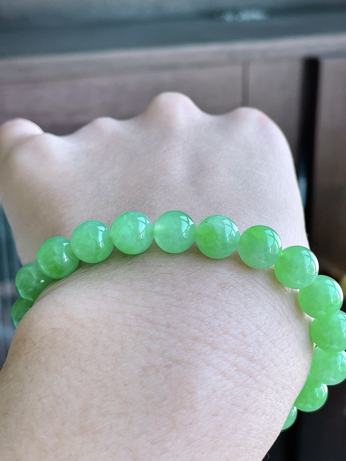 冰阳绿手串圆珠珠子手串
【尺寸】8.7mm..